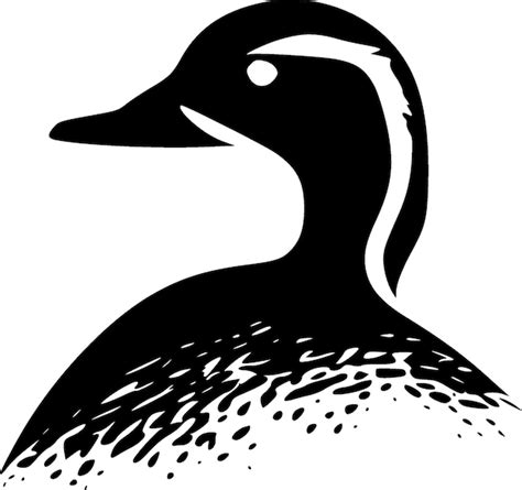 Premium Vector Duck Black And White Vector Illustration