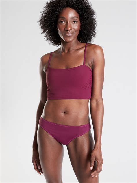 Shirred Bra Cup Longline Bikini Top Athleta In Longline Bikini