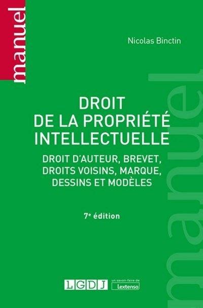 Droit de la propriété intellectuelle Droit d auteur brevet droits