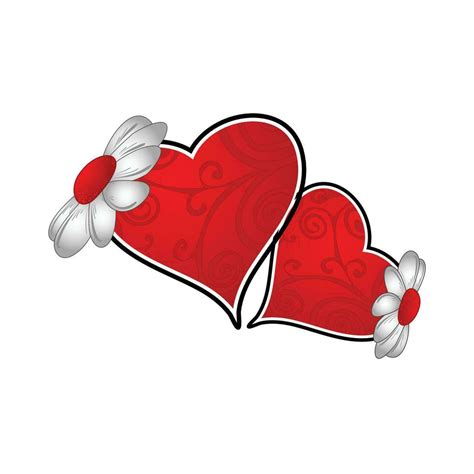 Beautiful Rose And Heart Love Icon Heart Symbol Valentine Day