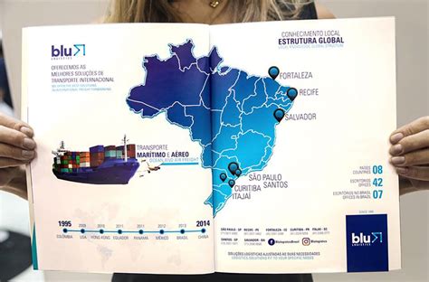 Blu Logistics Marca Revitalização Design Gráfico Behance