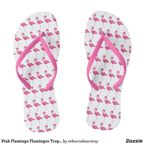 Pink Flamingo Flamingos Tropical Bird Flip Flops Pink Flamingos Flop