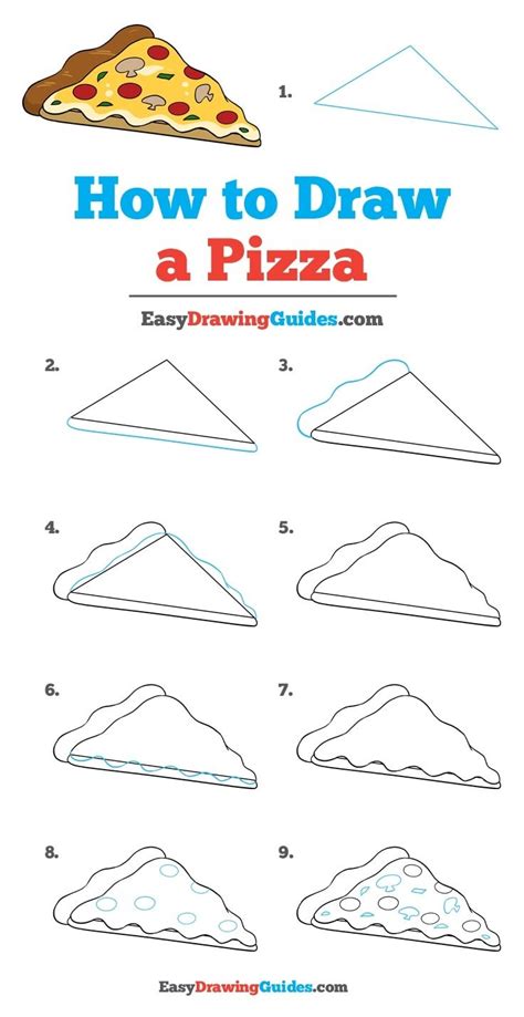 How To Draw A Pizza Really Easy Drawing Tutorial