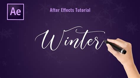 How To Create Handwriting Effect Animation After Effects Tutorial