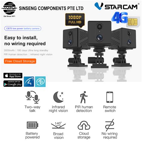 Vstarcam Cb G Sim Card Wireless Mini Ip Camera With Sim Card Slot