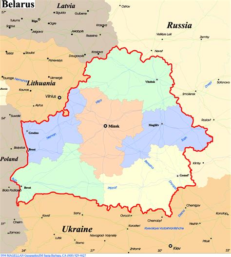 Belarus Political Map • Mapsof.net