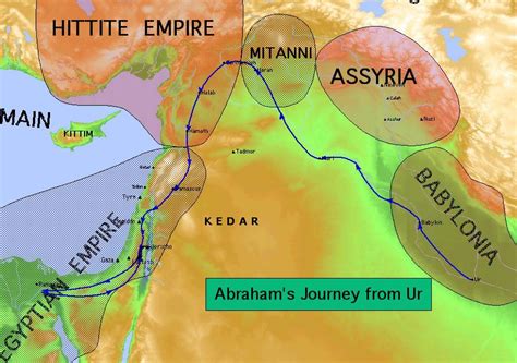 Biblical Abraham S Journey Map