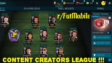 Content Creators League Bronze Team H2h Gameplay In Fifa Mobile 20