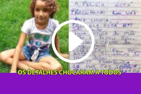 Caso Sophia Veja A Carta Que Revela Segredos Sobre A Morte Da Menina