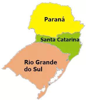 Mapa Pol Tico Da Regi O Sul Do Brasil Mapa Da Regi O Sul Regi O Sul