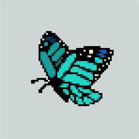 Pixel Art Butterfly Butterfly Insect Pixelated Design For Logo Web