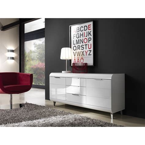 Vega Credenza Ante Cassetti Bianco Lucido Web Convenienza