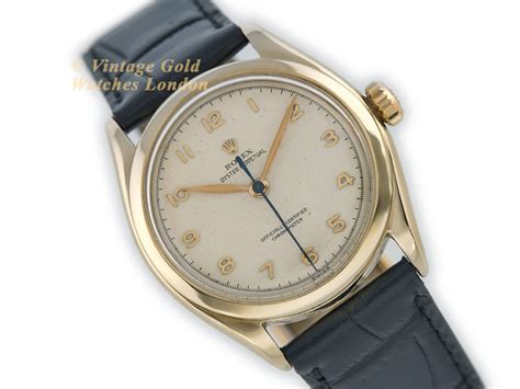 Rolex Oyster Perpetual Bubbleback Ref6084 10ct 1953 Vintage Gold Watches