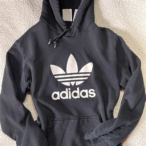 Adidas black hoodie - Depop