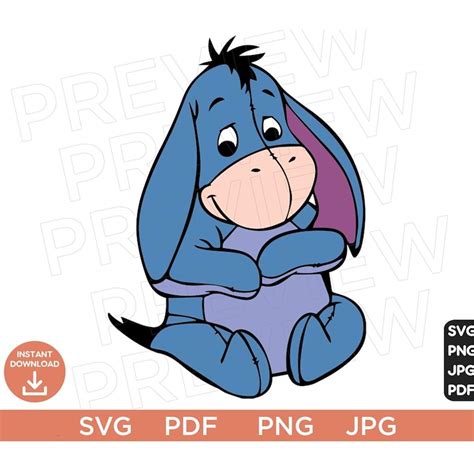 Baby Eeyore Svg Winnie Pooh Svg Png Pooh Svg Bear Svg Cli Inspire