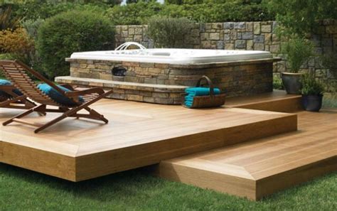 Above ground spa/deck | Back garden, Jacuzzi outdoor, Backyard