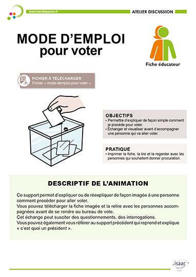 Mode Demploi Pour Aller Voter Handiapason