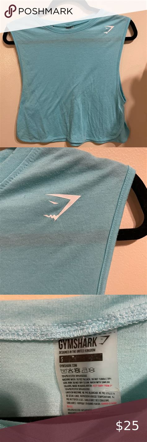 Gymshark Light Blue Workout Top S Workout Tops Tops Gymshark