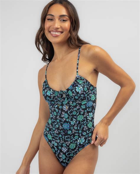 Shop Kaiami Paisleigh One Piece Swimsuit In Black Blue Fast Shipping