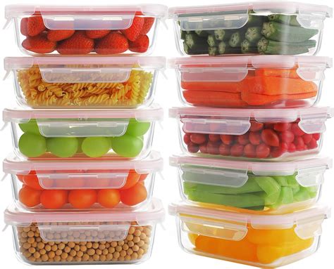 Amazon Bayco Pack Glass Meal Prep Containers Glass Food