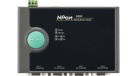 NPORT 5450I T Moxa Serial Device Server 100 Mbps Serial Ports 4