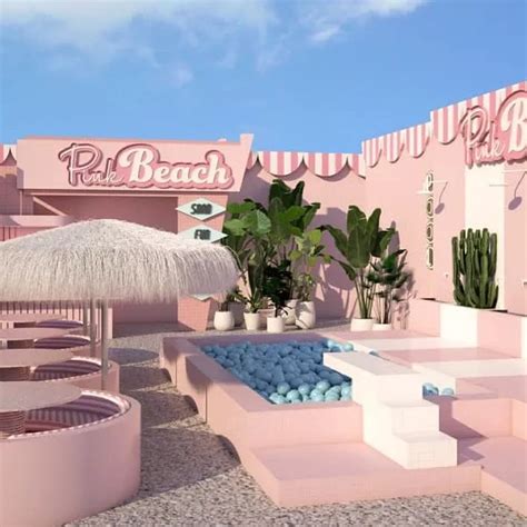 Pink Beach Abileedesigns Pink Beach Cafe Interior Design Cafe