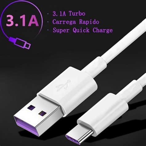 Cabo De Celular Tipo C Turbo 3 1A Carrega Rapido Quick Charge Qc3 0 SXJ