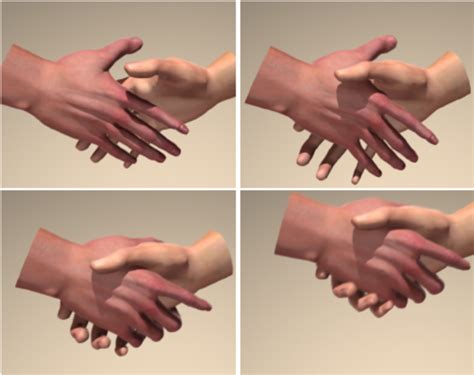 Frames From A Handshake Sequence Generated By Our System The Poses For Download Scientific