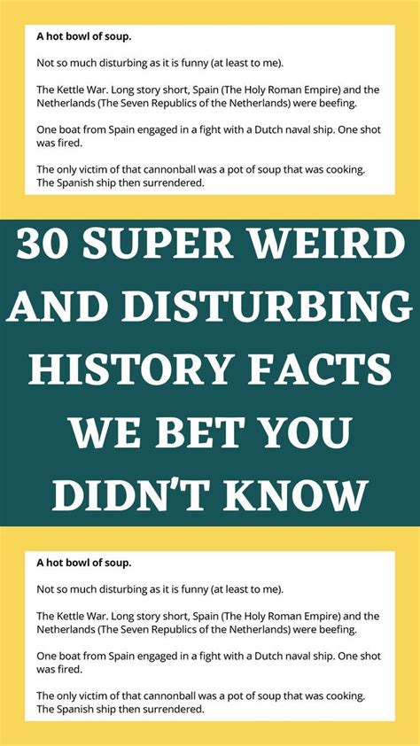 30 Super Weird And Disturbing History Facts We Bet You Didn T Know Artofit