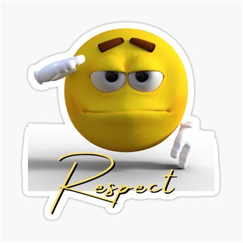 "Respect - Emoji Funny Face" Sticker for Sale by G-Cafe | Redbubble