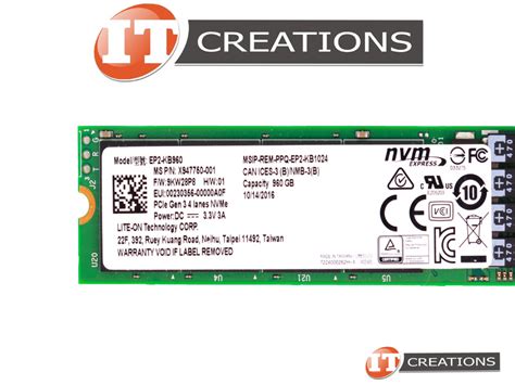EP2-KB960 - Used - LITE ON 960GB PCIE GEN3 X4 NVME M.2 22110 ENTERPRISE ...