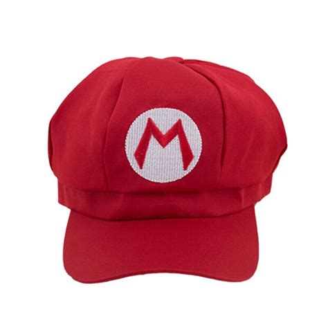 Super Mario Bros Anime Hat Luigi Letter Printed Cartoon Cosplay