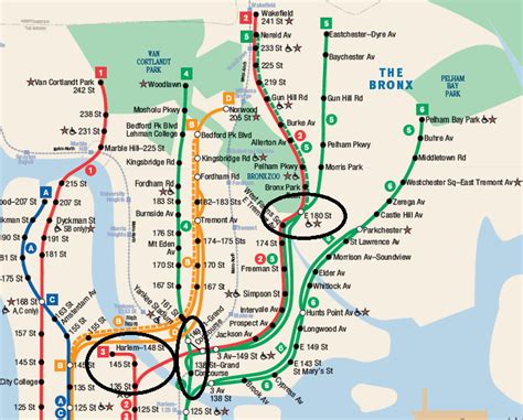 Bronx Subway Map