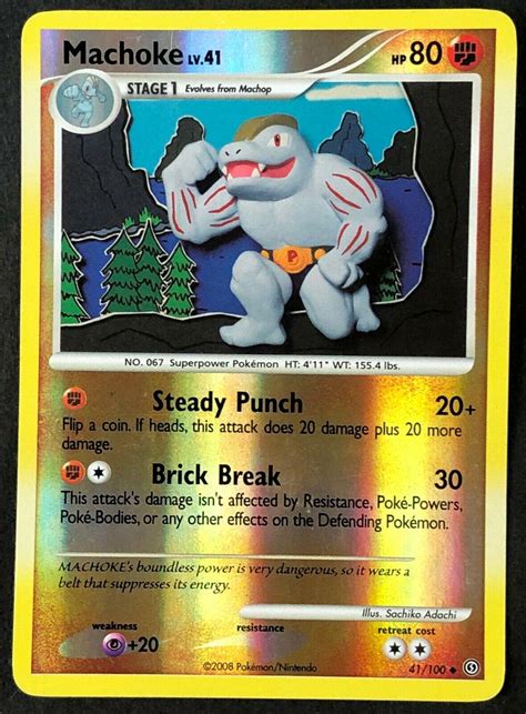 Machoke Reverse Holo 41 Prices Pokemon Stormfront Pokemon Cards