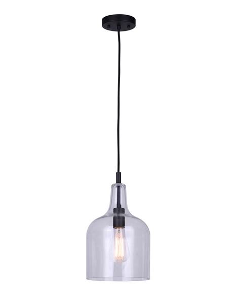 Pendant Light Canarm Keeva Matte Black 1 Light Ipl1059a01bk Ipl105