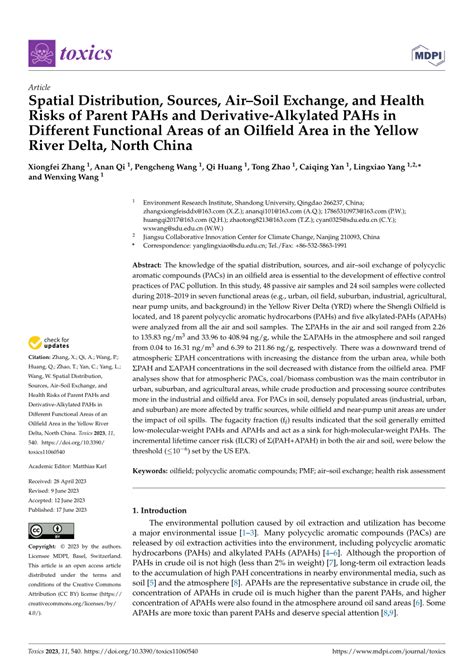 Pdf Spatial Distribution Sources Airsoil Exchange And Health