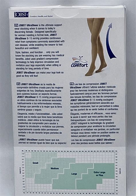 Jobst Ultrasheer Support Compression Stockings 8 15mmhg Beige Thigh Sz Large Nib 35664172237 Ebay