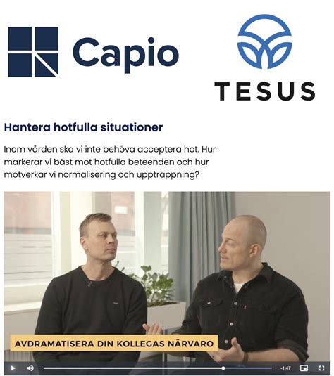 Capio F Rebygger Hot Och V Ld Med Hj Lp Av Tesus