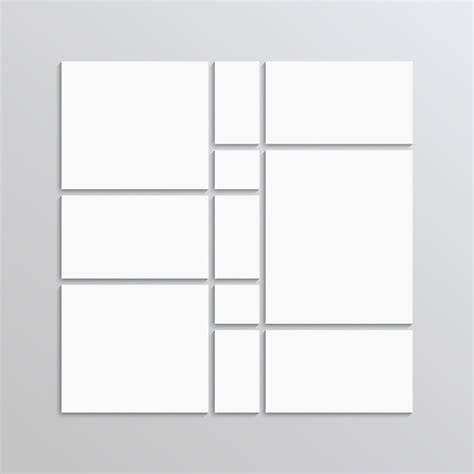 Premium Vector Square Scrapbook Layout Moodboard Gallery Mosaic