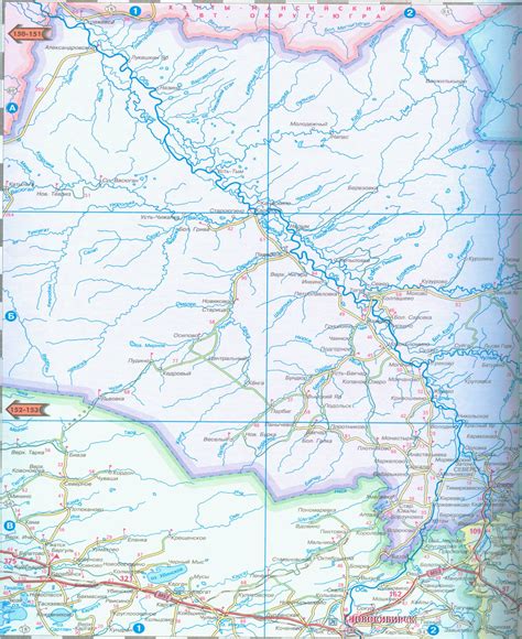 Карта Томской области. Карта автодорог Томской области и соседних ...
