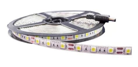 Rollo De Tiras Led De Color Blanco Frío 5050 De 5 M Con Fuente De 12 V