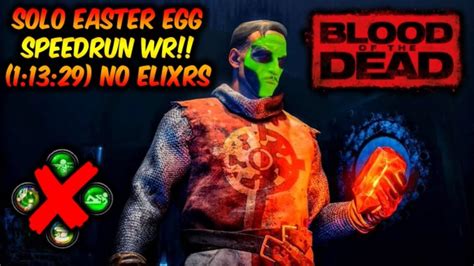 Blood Of The Dead Solo Easter Egg Speedrun World Record No