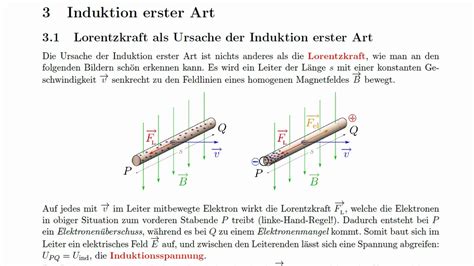 Physik Lf Video Ind Induktion Art Ursache Formel Youtube