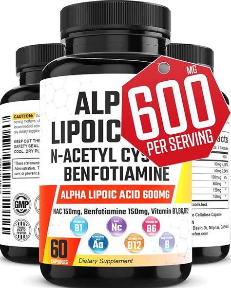 Alpha Lipoic Acid N Acetyl Cysteine Mg Benfotiamine Mg