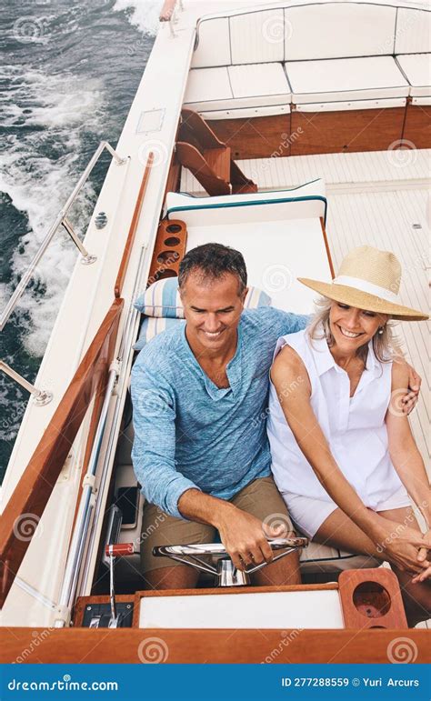 Lifes Even Better On A Boat A Mature Couple Enjoying A Relaxing Boat