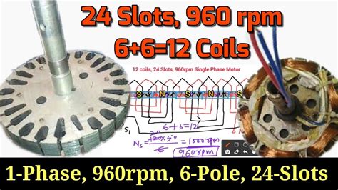 Single Phase Slots Pole Coils Ceiling Fan Winding Design Ll