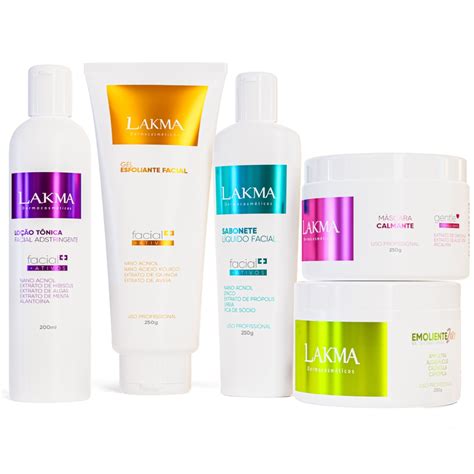 Kit Limpeza De Pele Profunda Profissional Lakma 5 Itens Emoliente ZERO