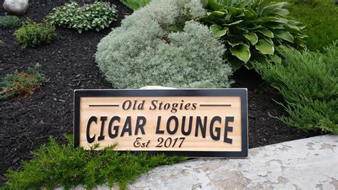 Personalized Cigar Lounge Sign Custom Bar Sign Man Cave | Etsy