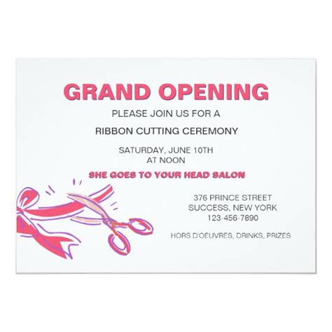 Ribbon Cutting Ceremony Invitation | Zazzle.com