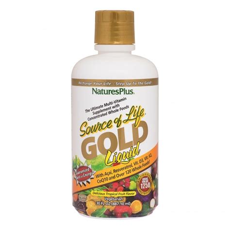 Nature S Plus Source Of Life Gold Liquid Multivitamin Tropical Fruit